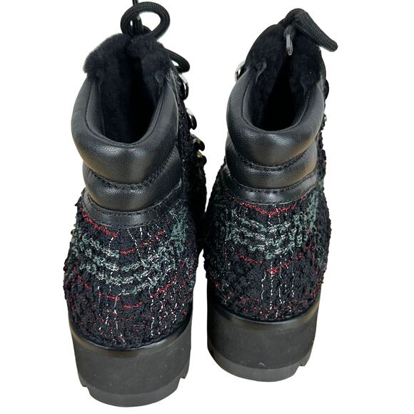 3.1 Phillip Lim NWOB Dylan Lace Up Plaid Hiking Boots Women's Size 37 (US 7) - Picture 3 of 9